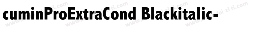 cuminProExtraCond Blackitalic字体转换